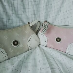 Dooney & Bourke Stylish Pink & White Set 2 Purses